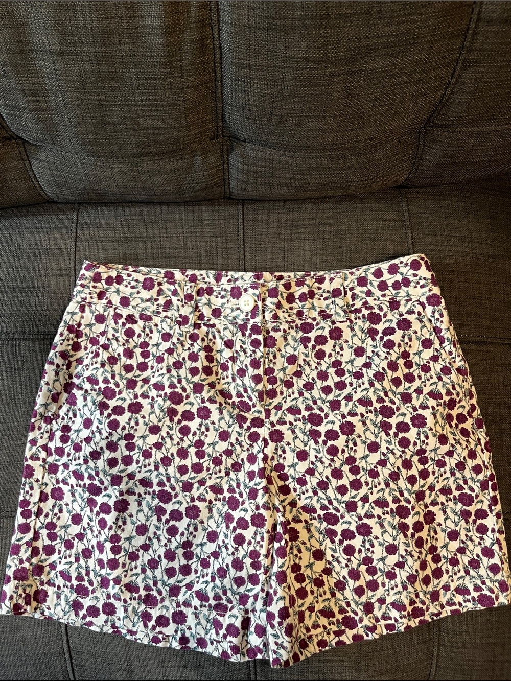 Ann Taylor LOFT Purple Floral Chino Original Shorts